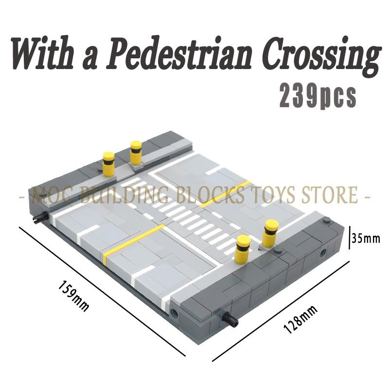 Moc Urban Transportation System Blocks City Traffic Network Signal Lights & Railway Public Building Bricks Creative Design Toys