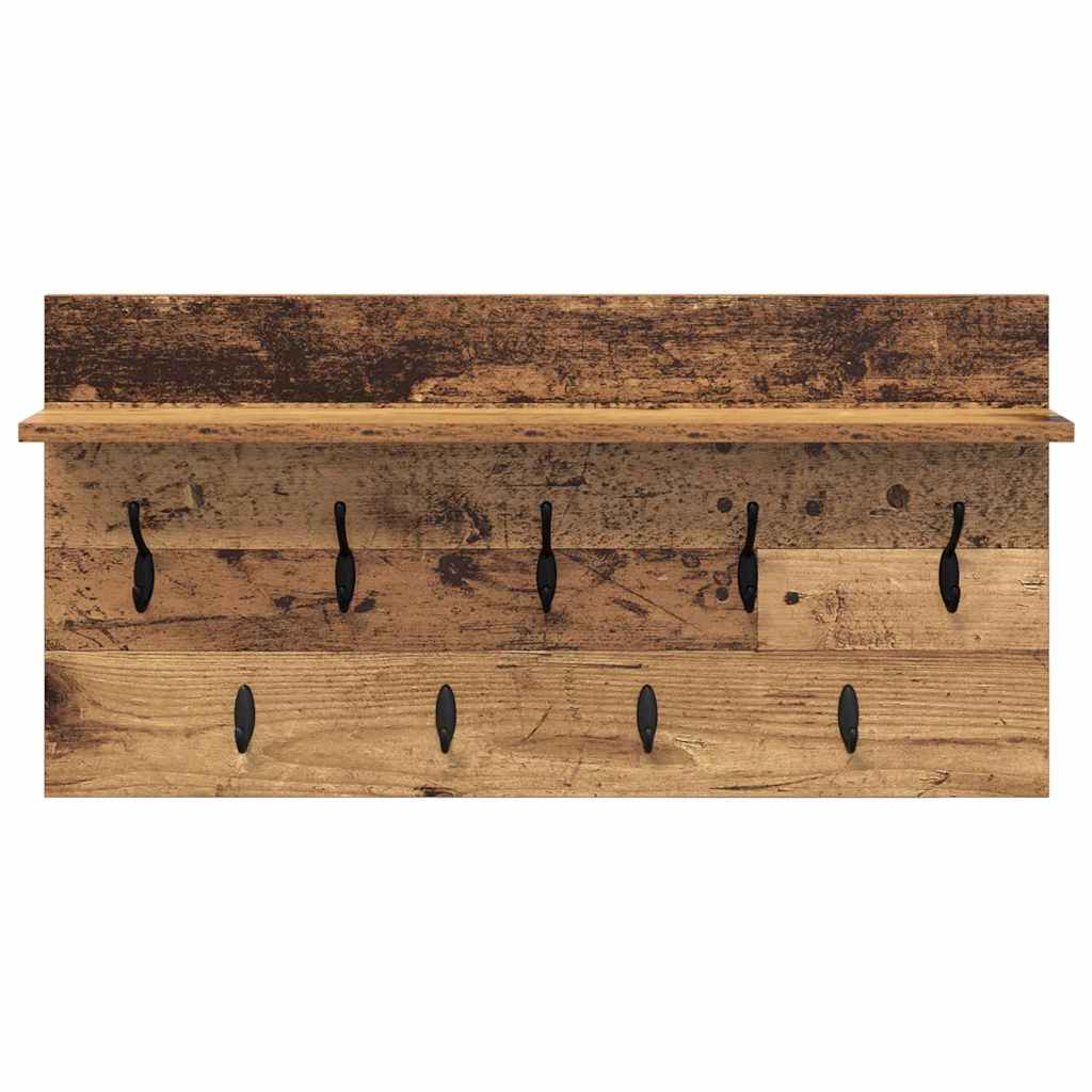 Wall Mounted Nightstand Reclaimed Wood Look 80 x 40 x 12 cm Engineered Wood