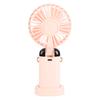 Mini Handheld Fan ABS Portable Digital Display USB Charging Foldable Neck Hanging Fan with Lanyard for Office Outdoor
