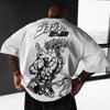 T-shirt Blanc Oversize JoJo's Bizarre Adventure avec Impression Dorsale de Dio Brando