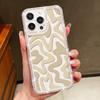 Stripe Pattern Soft TPU Clear Case For iPhone 16e 16 14 15 Pro Plus 13 12 Pro Max 11 Crystal Diamond Silicone Phone Cover Coque