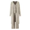 Za Autumn and Winter New Arrivals Women's Clothing Zr European and American Style Fashionable Versatile Vest Pants Cardigan Three-Piece Sweater Set