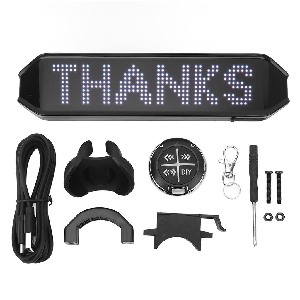 225 X 55 X 15mm Color LED Sign 4 Modes APP Control Programmable Bike Turn Signals USB Charging