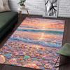 Tappeto Tappetino con Stampa Spiaggia al Tramonto e Stella Marina per Soggiorno Camera da Letto Divano Zerbino Decorazione per la Casa Tappetino Antiscivolo