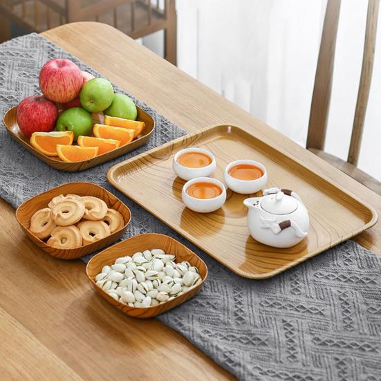 1/4/8pcs Practical Dessert Plate Square Wear-resistant Multifunctional