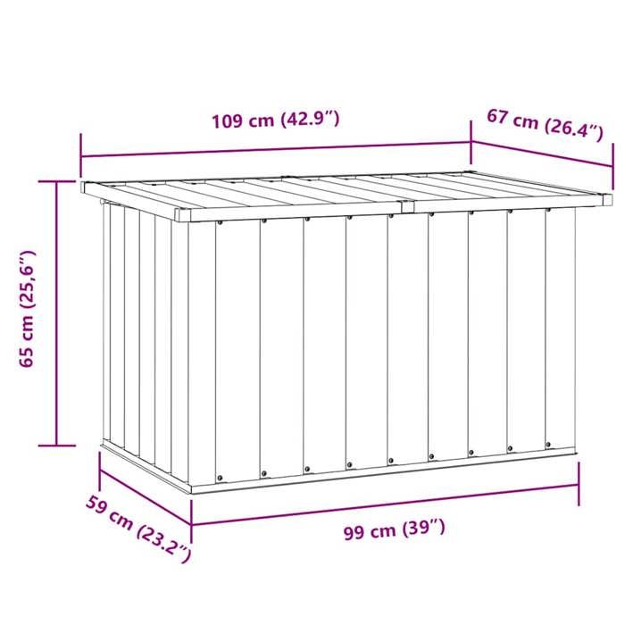 VidaXL Garden Storage Box, Storage Chest, Gardening Tools, Patio Backyard Organizer 46257