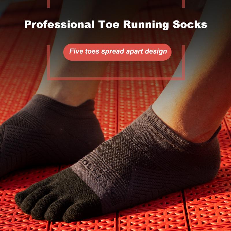1/4/6 PAIRS COOLMAX Sports Socks Breathable Elastic 5 Toes Sports Socks Quick Drying Wicking Moisture Athletic Running Socks
