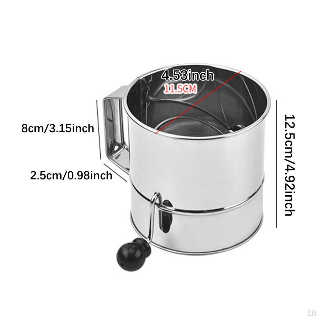 Flour, Hand-cranked Kitchen Supplies, Sugar Mixer with Hand Crank for Decorating Cakes, Tarts,