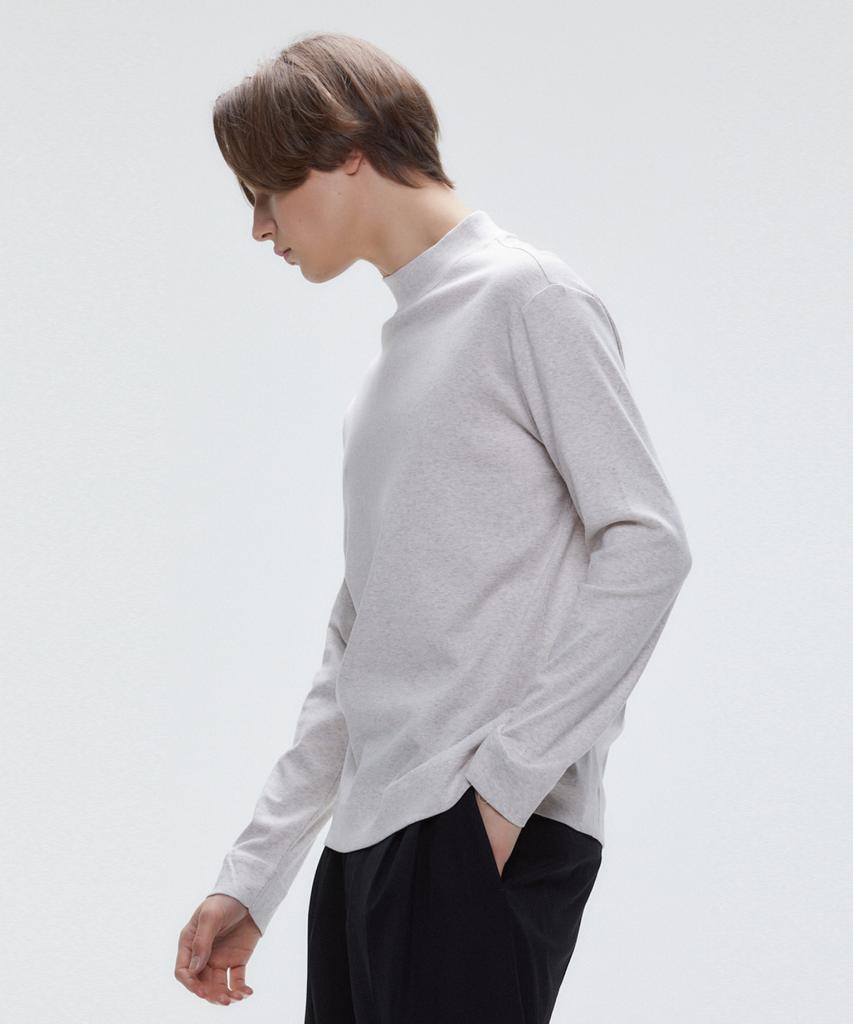 YJACK M_Rib Mock Neck Slim Fit Long Sleeve T-Shirt Mrt1314L (B Type)