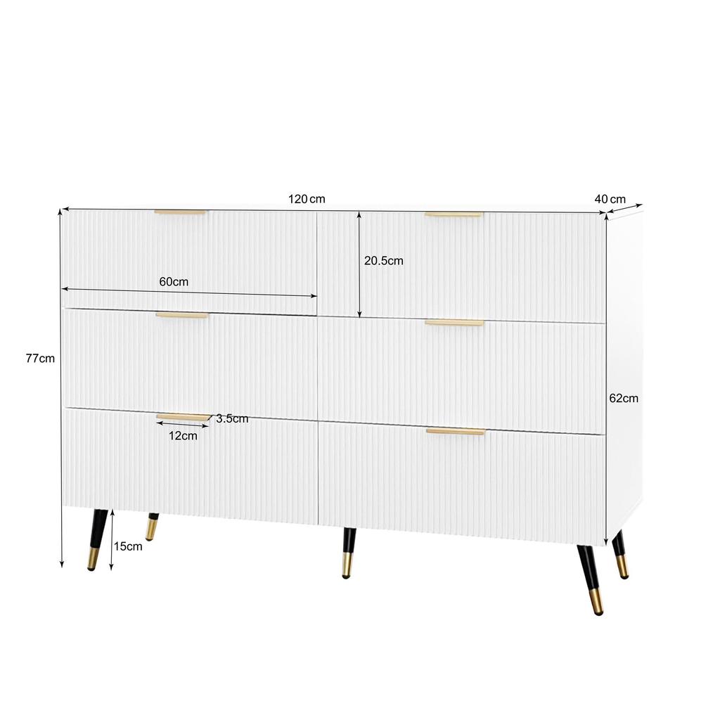 Elegant Sideboard with Modern Design, Chest of Drawers with Drawers and Plenty of Storage Space [OLD SKU:WF325790791WAA]