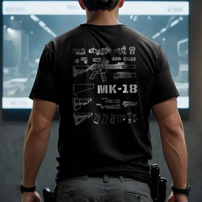 Tough Guy Militaire Fan Bedrukt Katoen Korte Mouw T-shirt Heren Zomer Los Amerikaans Tactisch Ronde Hals Ademend Casual Top