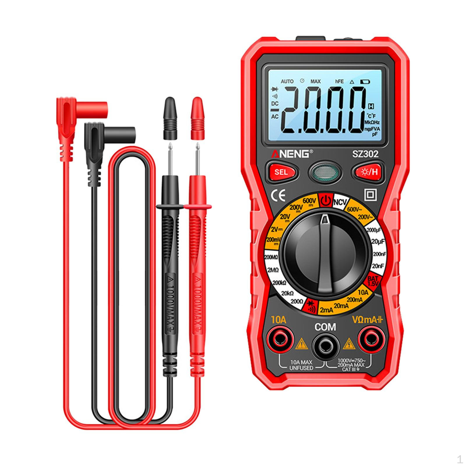 

Вольтметр с автоматическим определением диапазона, высокоточный цифровой мультиметр, многофункциональный с подсветкой