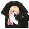 Meu Querido Darling Anime Lover Camiseta Lavada Roupas de Personalidade Oversized Unissex Roupa para Todas as Estações Alta Qualidade Produto Quente