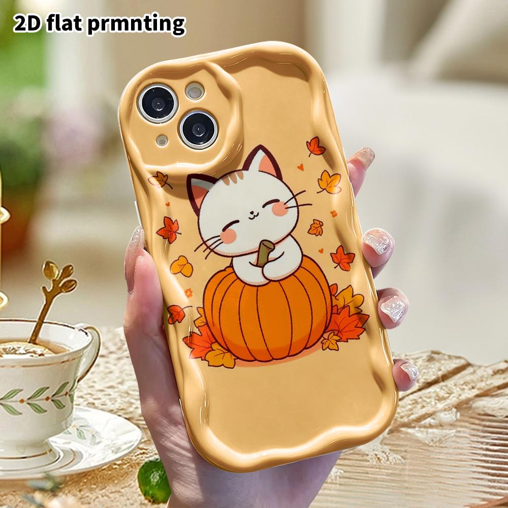 Phone Case: 2D Flat, Suitable for iPhone 18, 17, 16, 15, 14, 13, 12 Pro Protective Cases, Phone Decoration, Autumn, Christmas, and Halloween – Perfect