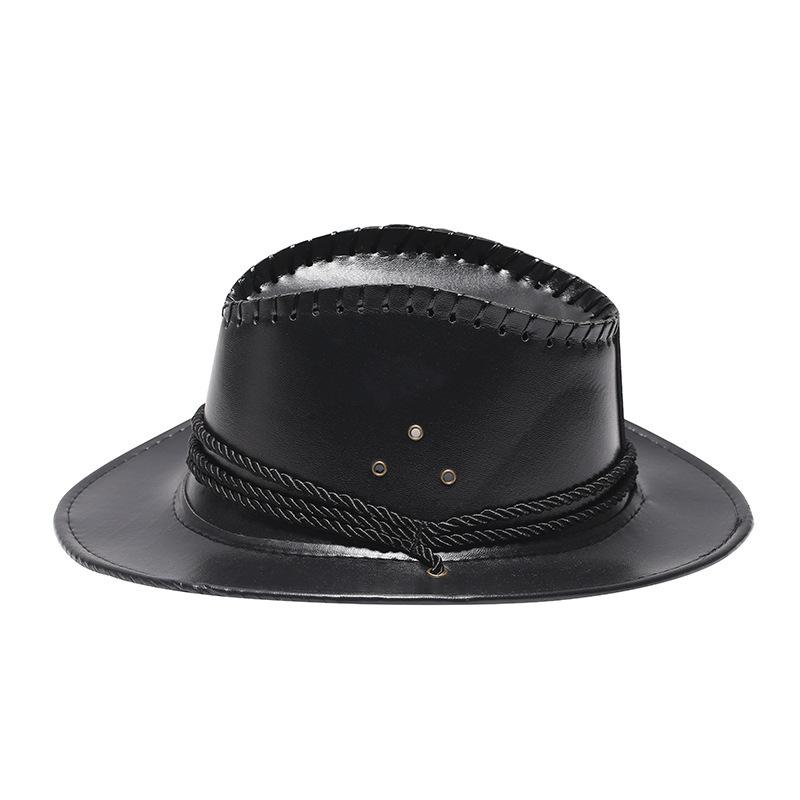 Outdoor Straw Hat Men's Summer Seaside Beach Hat Western Cowboy Hat Men's Mountaineering Sun Hat Sunscreen Sun Hat