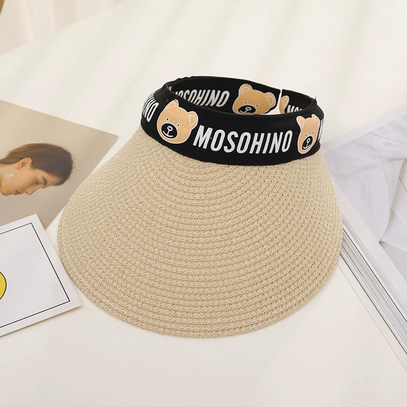 New Women's Summer UV Protection Sweet Ribbon Seaside Vacation Sunshade Bucket Hat Bow Large Brim Straw Hat