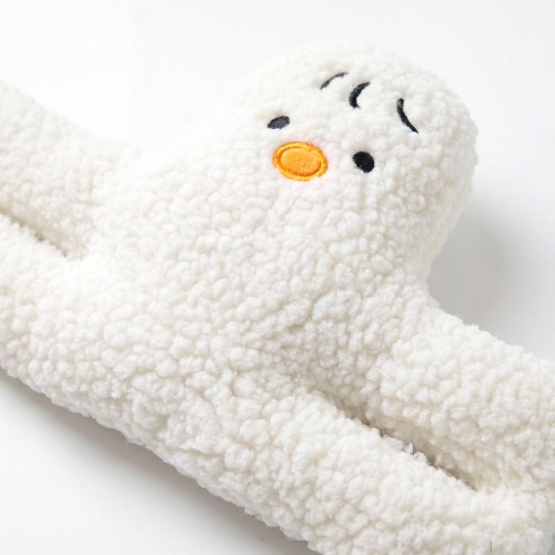 Cute Animal Plush Door Stopper Clip Set Of 3 Soft Fleece Anti-Pinch Decorative Bedroom Door Holders Cat Duck Shaped