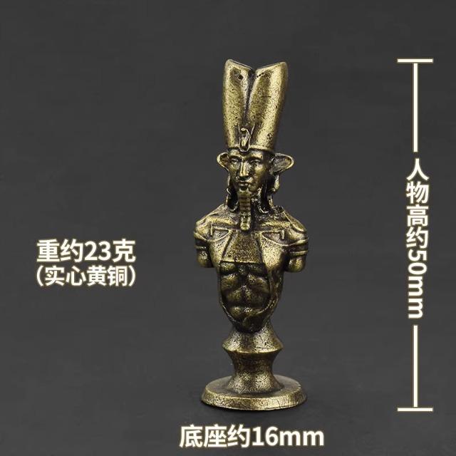 

Solid Brass Metal Luxury Chess Pieces Set Ancient Egyptian Pharaoh Theme Vintage Desktop Decor for Men Gift Collection