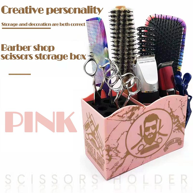 Barbershop Hairdressing Tools Storage Box Hair Scissors Combs Clips Holder Large Capacity Rack Organizer Salon Tools Accessories