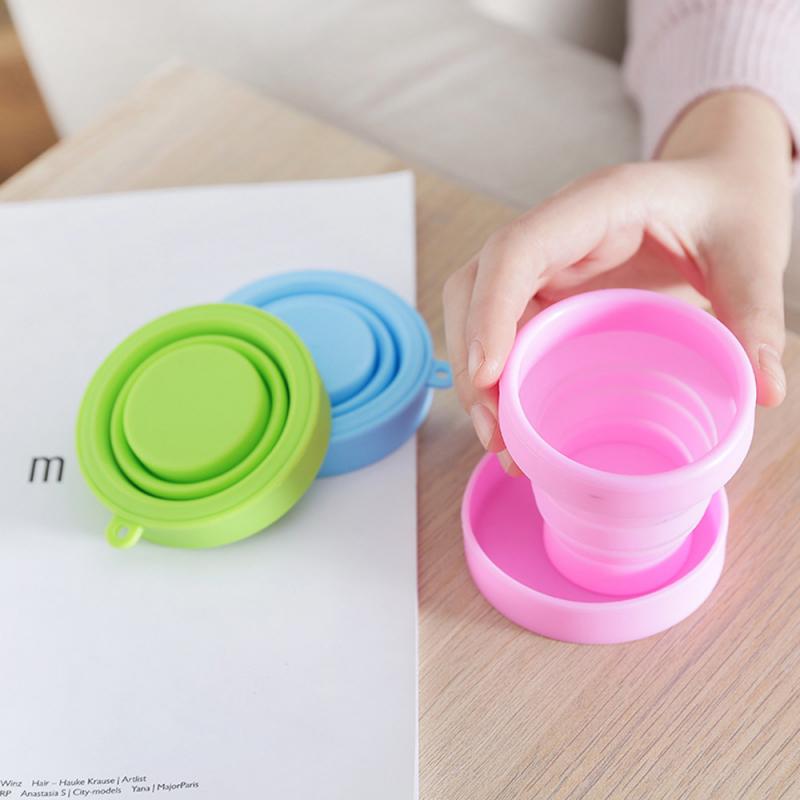 170ML Stainless Steel Silicone Retractable Folding Cups Telescopic Collapsible Coffee Cups Outdoor Activity Sport Water Cup Travel Cup