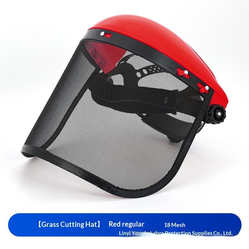 Garden Grass Trimmer Weed Wacker Safety Helmet Hat With Full Face Mesh Mask For Logging Brush Cutter Forestry Protection
