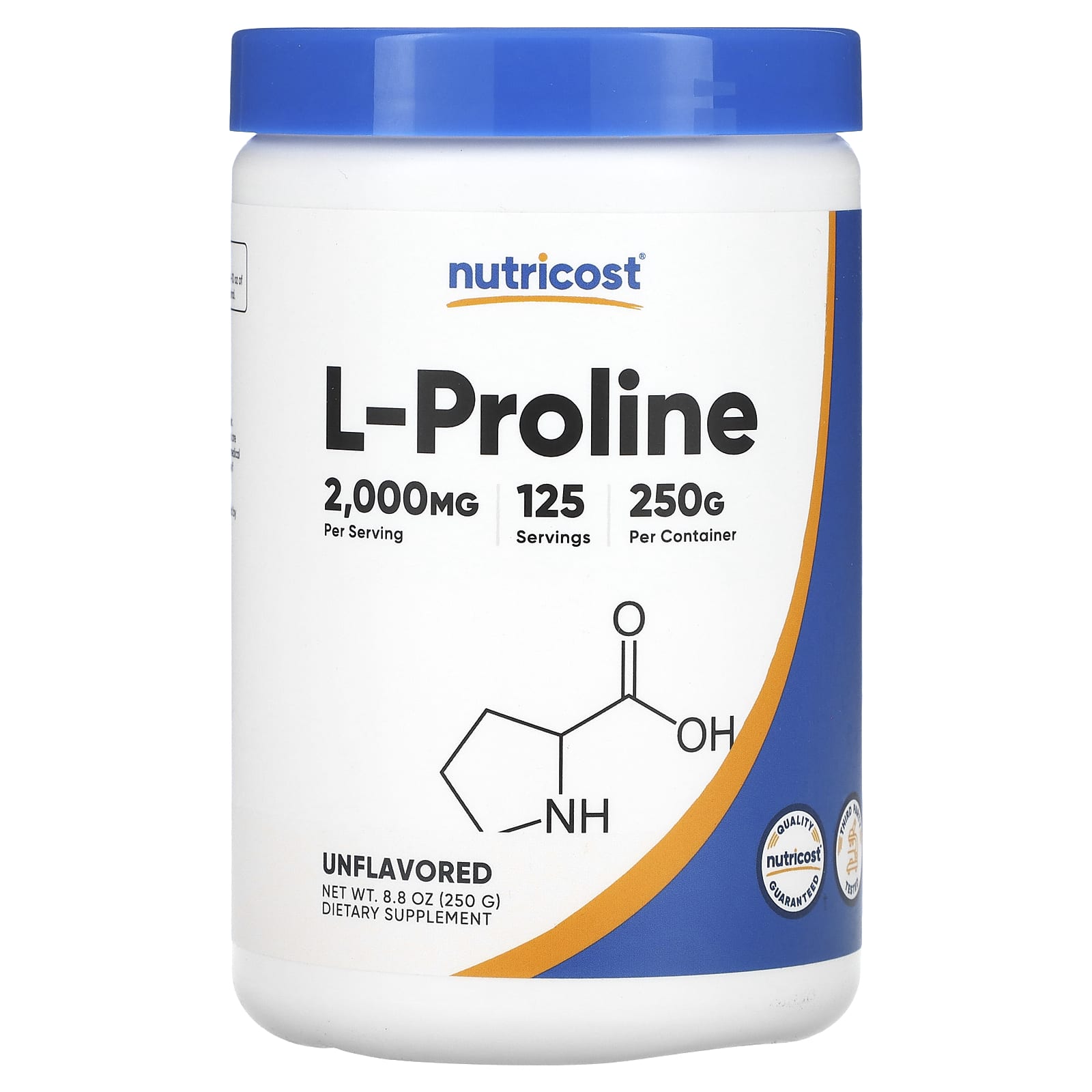 

L-Proline, Unflavored, 250G(8.8Oz)