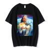 Nicolas Cage Moshi Moshi Jesus Desu T-Shirt Men Funny Meme Picolas Cage Awesome T-shirts Polyester Short Sleeve T Shirt Clothing