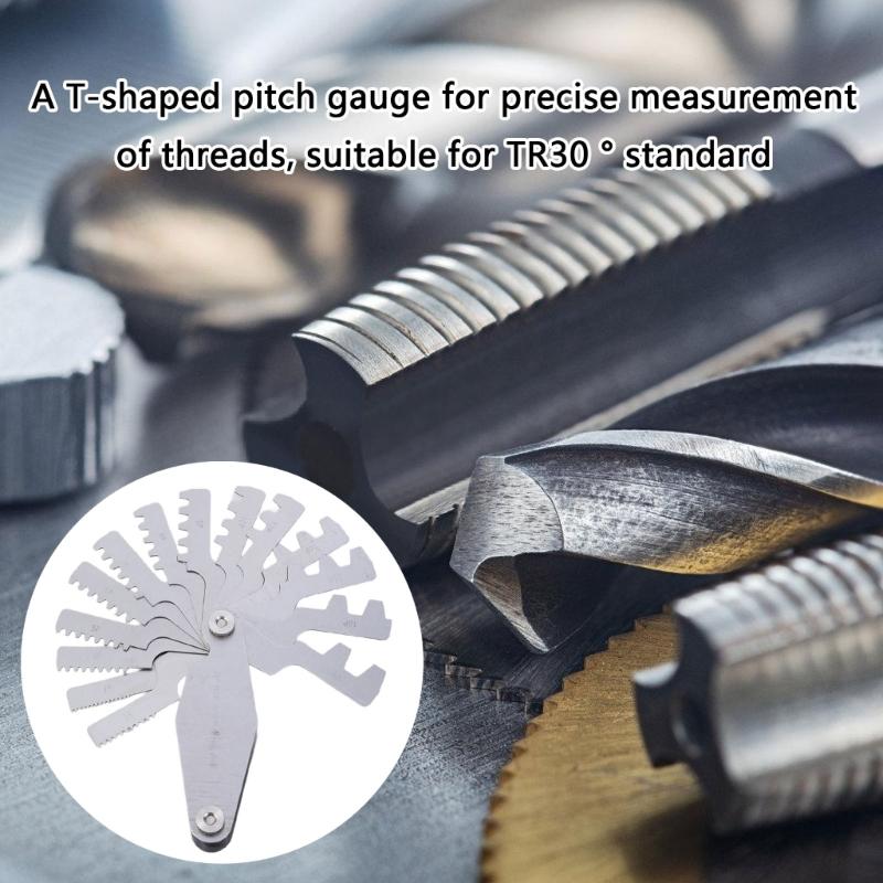 Thread Gauge 30 Degree Screw Gauge for Industrial Measurement Clear Scale T Thread Gauge Screw Measure Tool