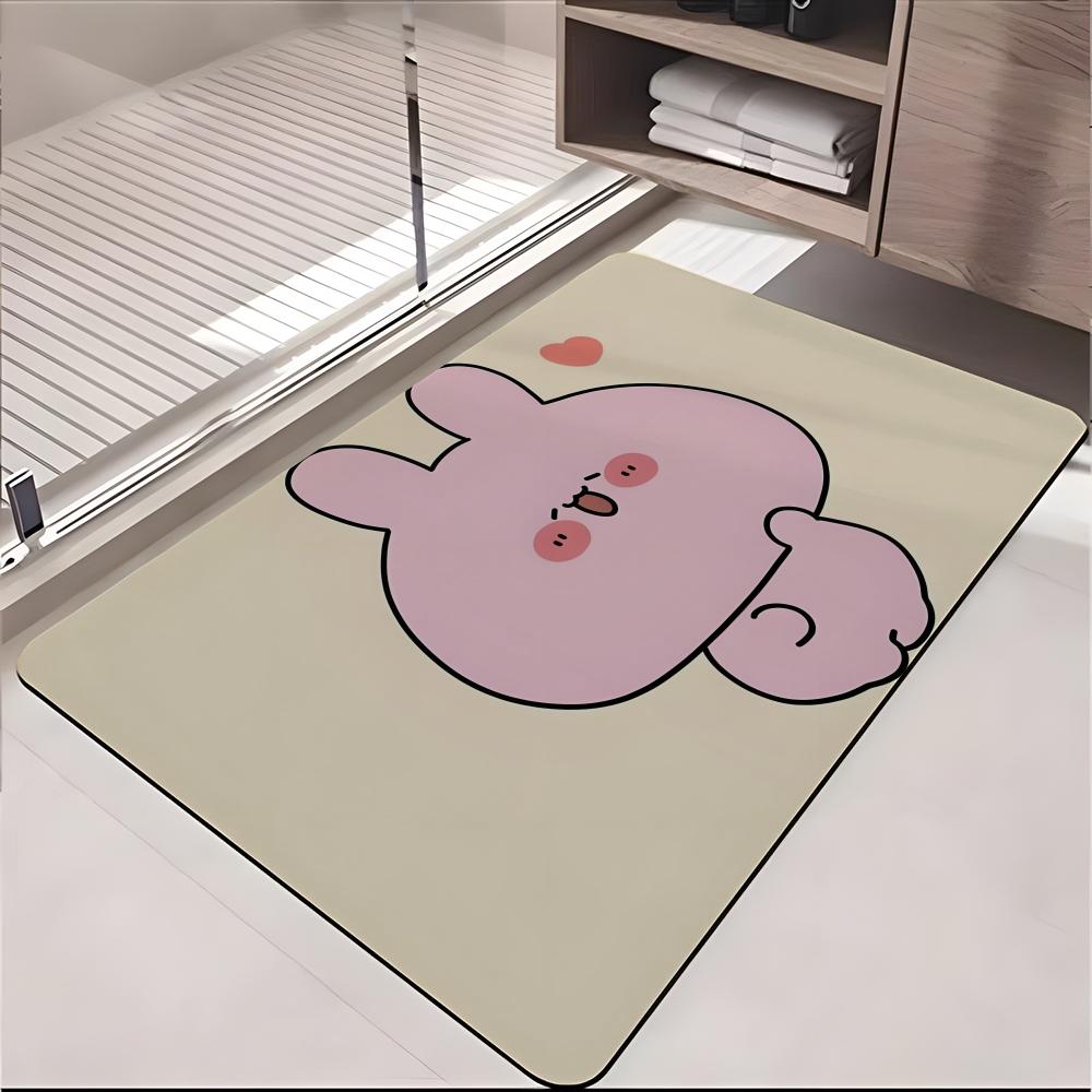 ANIME A-Asamimichan Floor Mat Absorbent Floor Mat Non-Slip Entrance Rug for Bathrooms Restrooms and Toilets
