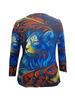 Elegant Floral Long Sleeve Cardigan Blouse for Women