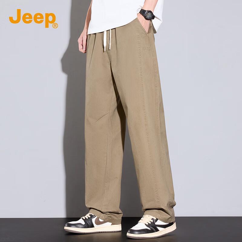 Jeep Men's Loose Fit Straight Casual Trousers