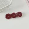 Stylish Triple Dot Hair Clip With Button Detail Nonslip Duckbills Design For Women Girls Korean Styles Fashion Accessories