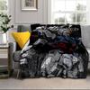 Mecha Armor Robotic Design Blanket Flannel Blanket for bed, sofa, Camping, Hiking, Picnic Essentials, gift for family Fan gifts