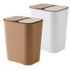 Duals 2 Compartments Dry Wet Trash Bin Waste Bins Kitchen Recycling Garbage Can Rubbish Bin Trash Container Household