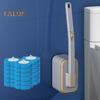 Toilet Brush with Long Handle Easy Installation Toilet Brush Kit with Wall Hanging Storage Box 24 Aromatherapy Brush Heads