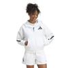 Adidas Hoodie KTJ91 White Size M Z.N.E. Full-Zip Women's (JE7849)