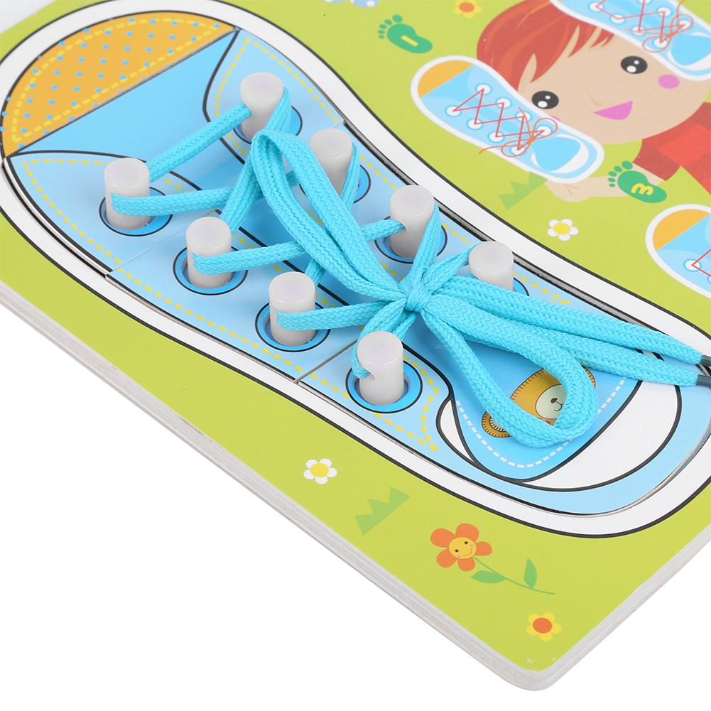 Learning to Tie Shoes Toy Wooden Dress Learning Baby Educational Toy Infant Gift