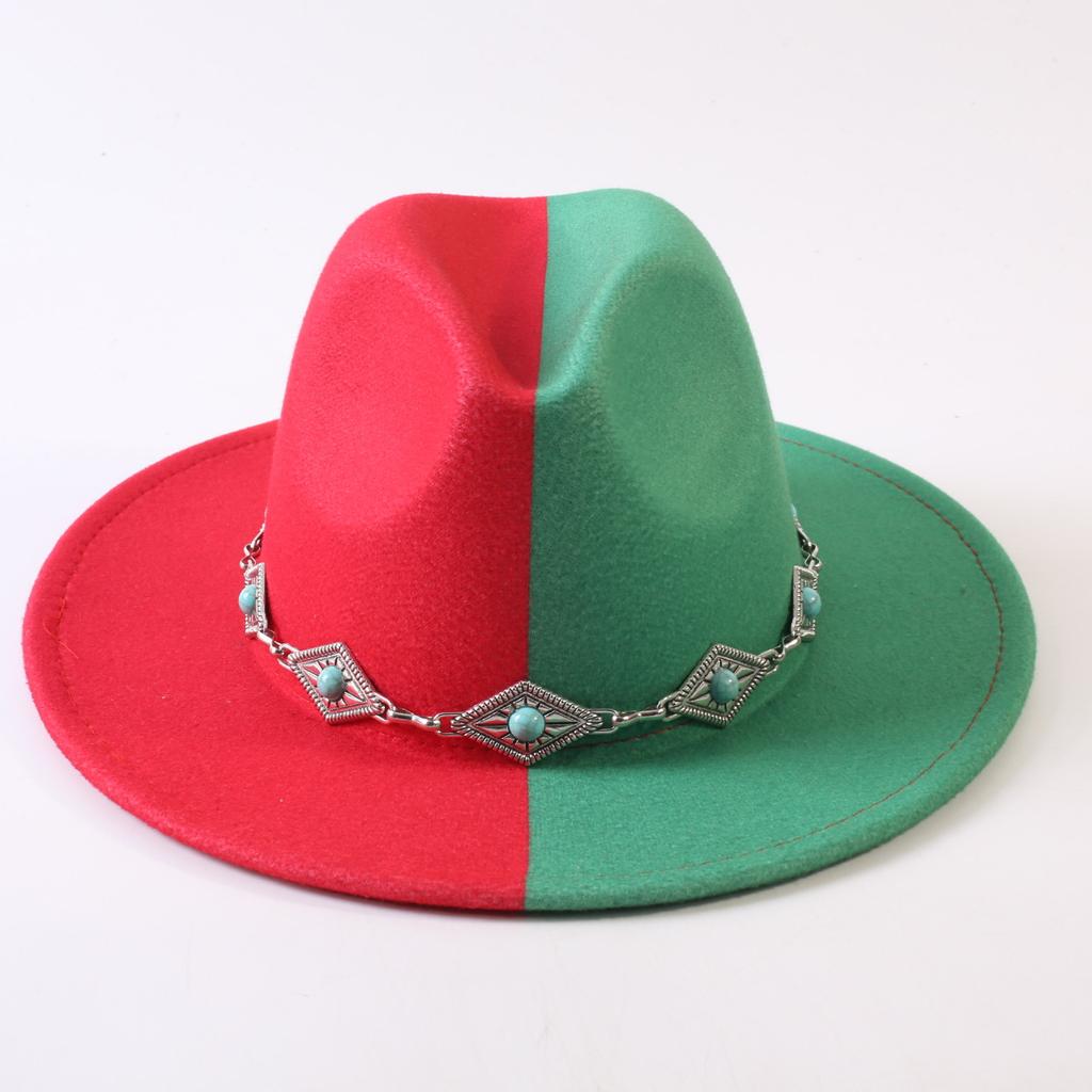Popular European and American Classic Double-color Wide-brimmed Top Hat Men's and Women's Fashion OL Style Cowboy Hat Jazz Hat