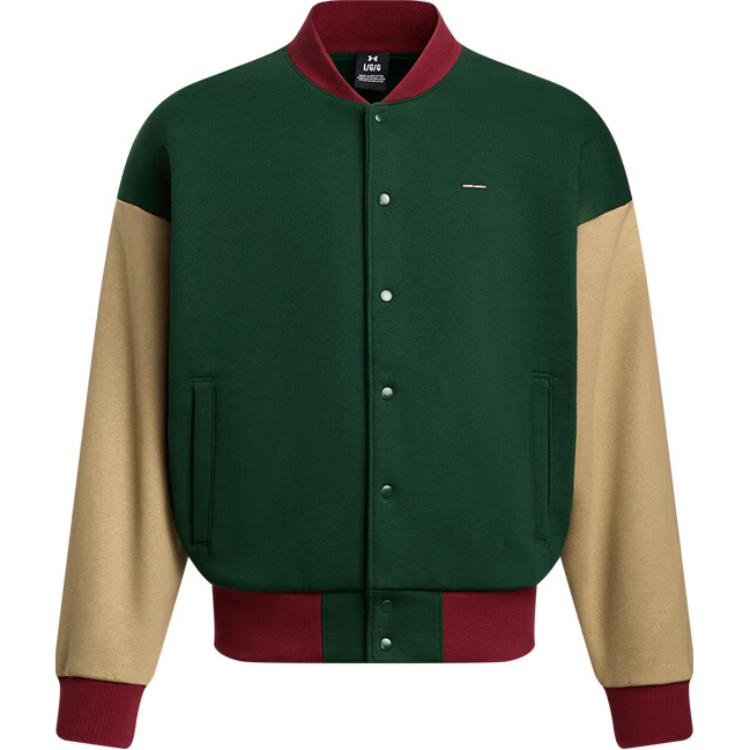 Under Armour Icon Training Loose Fit Drop Shoulder Long Sleeve Jacket Men Forest-Green 1387887-301 L