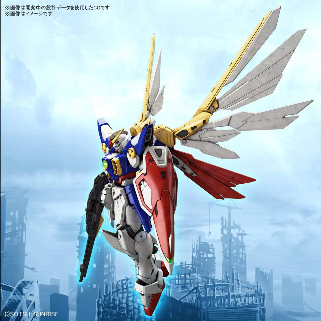 BANDAI SPIRITS RG Mobile Report Gundam W Wing Gundam skala plastmodell 2558575 1/144 fargekodet