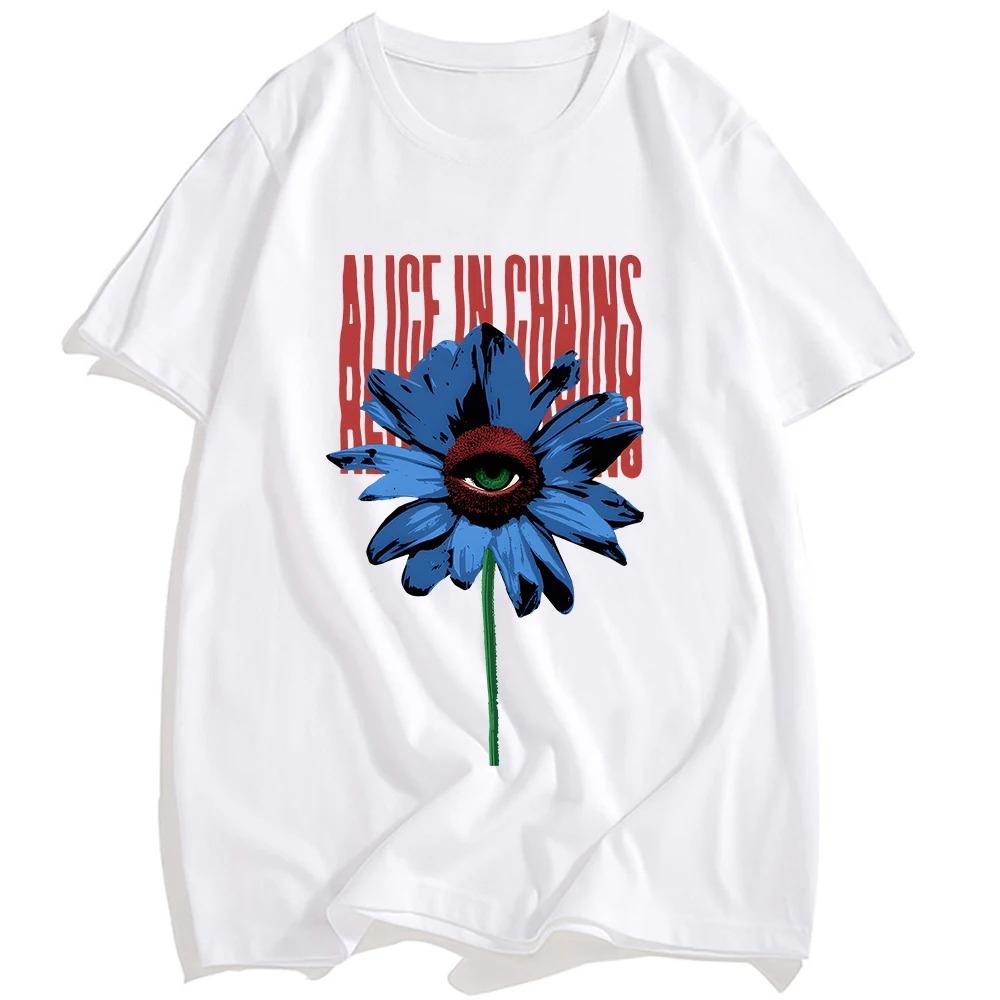 

Fashionable blue and floral pattern round neck short sleeved Womens Tshirt suitable for daily wear suitable for all seasons S