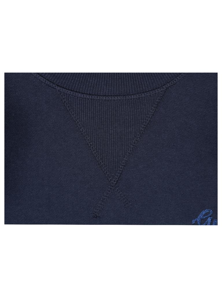 GUBIN Lettering Logo Basic Sweatshirt - Navy