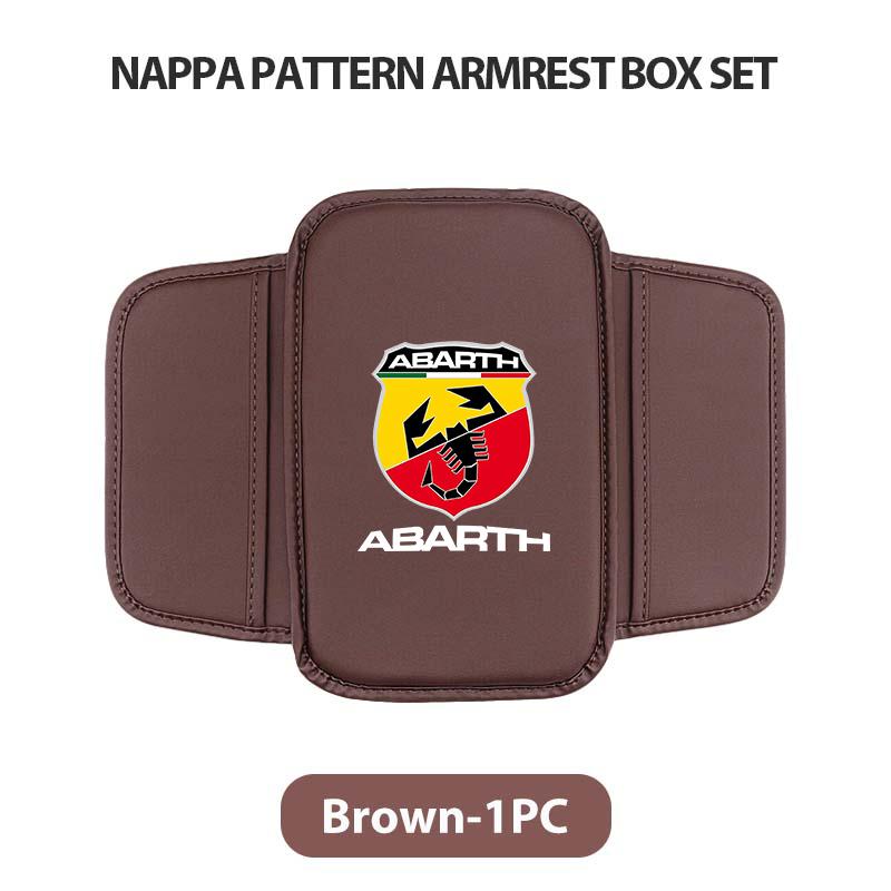 For Abarth Car Armrest Mat Center Console Leather Protection Cushion FR FIAT 500 Doblo Tipo Panda Ducato Punto Stilo