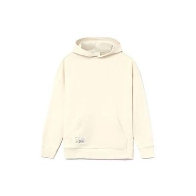 Li Ning Sports Trend Serie Kleines Logo Tasche Lockerer Kapuzenpullover Langarm Sweatshirt Herren Sweatshirt Beige AWDR869-1