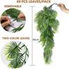 Artificial Green Fanleaf Plants Hanging Rattan Decoration Window Decor Artificial Green Ferns
