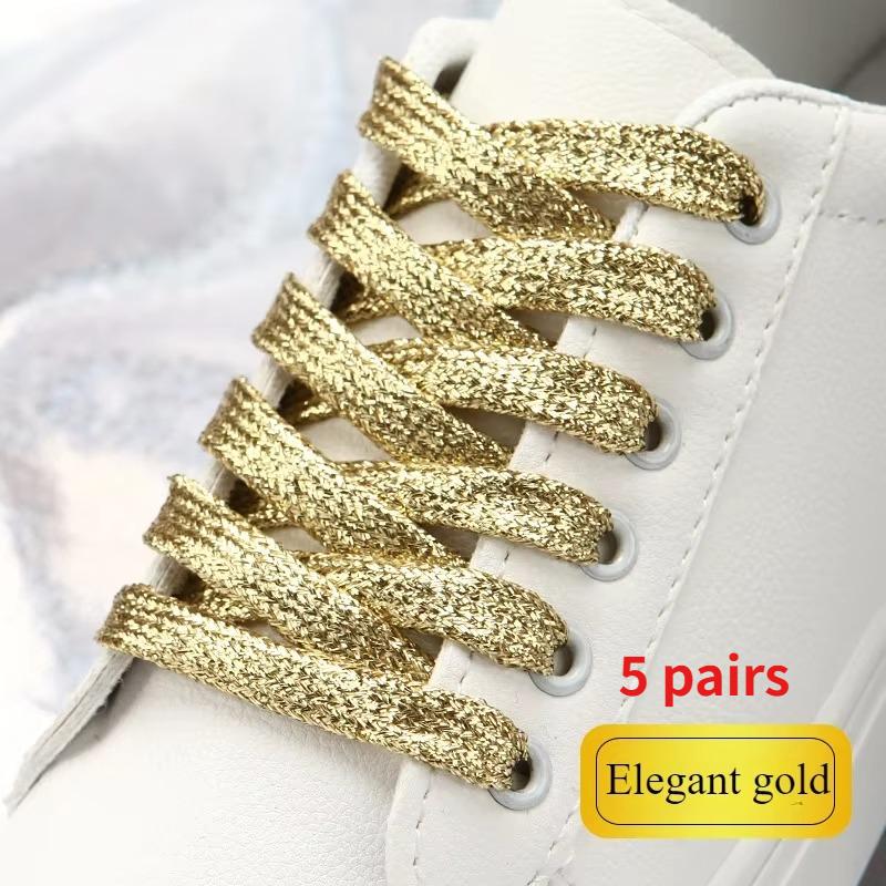 19 colors shiny gold and silver colorful bright shoelaces 100-140 cm sneakers shoelaces boots laces shoelaces string