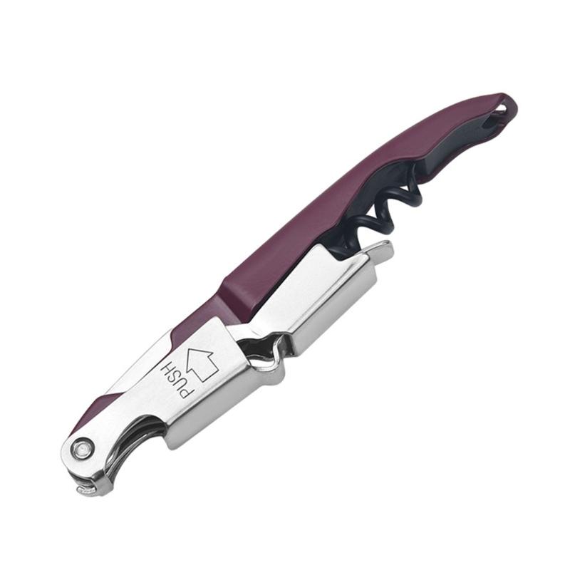 Professional Grades Stainless Steel Beer Bottles Opener With Wine Opener Ergonomic Kitchen Gadget Essential бордовый