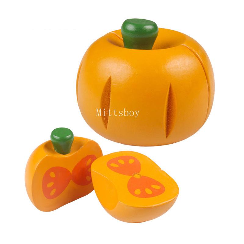 

1Pcs Wooden Magnetic Chechele Montessori Simulation Play House Vegetable Biscuit Bread Baking Toys Wooden Educational Toys Gifts сливовый