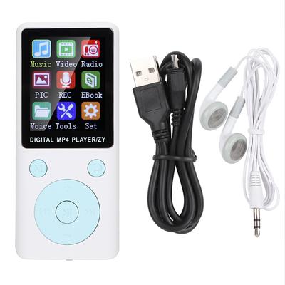 Reproductor MP3 MP4 T1 Music 8G Soporte Bluetooth Tarjeta de Memoria 32G Botones Redondos Blanco