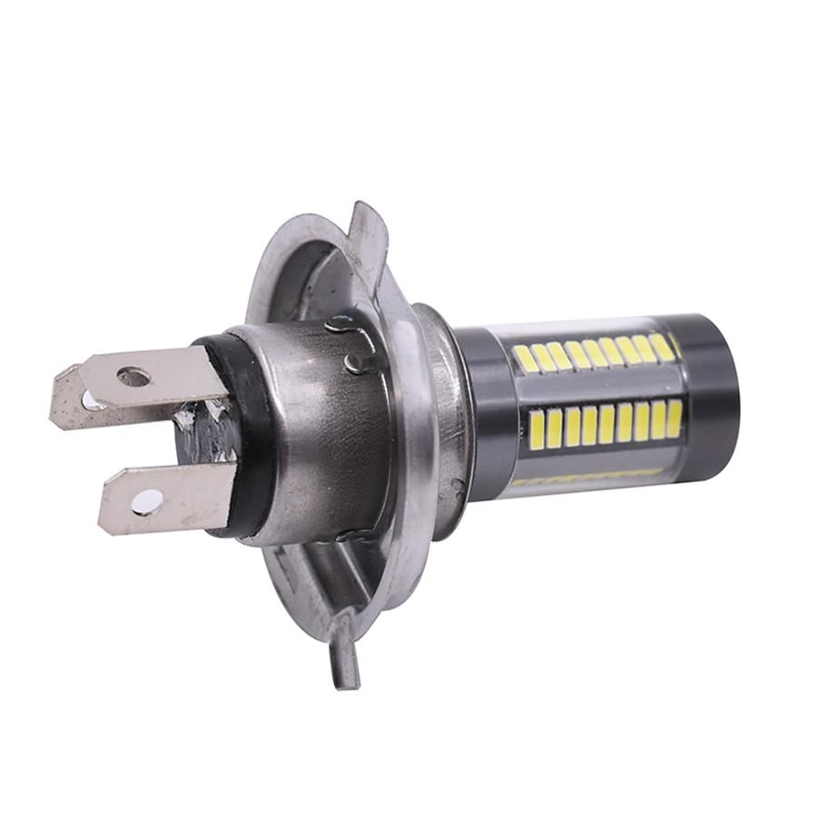 100W 6-Side White 6000K H4 9003 HB2 66-LED 12V-24V Hi/Lo Beam Headlight DRL Fog Lamp Driving Light Bulb for Motorcycle